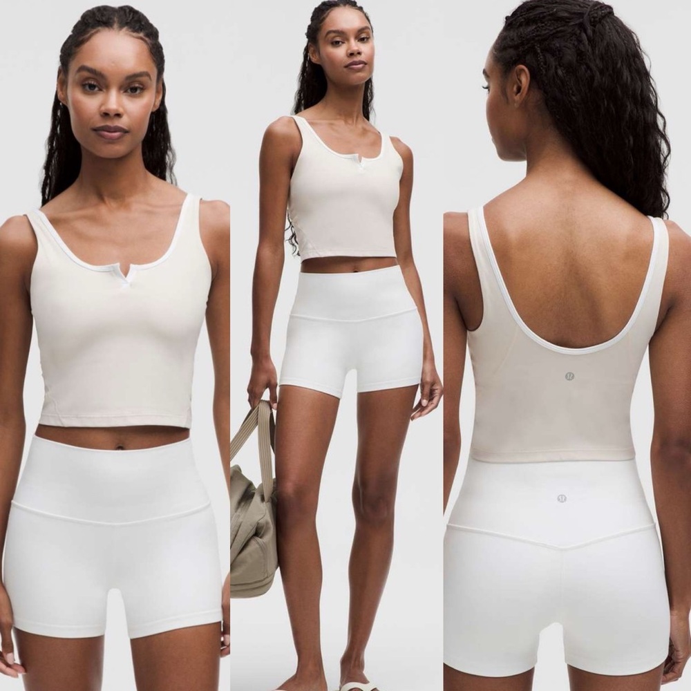 ❤️Lululemon Align Notched-Neck Tank Top Light Ivory / White! Size 6!